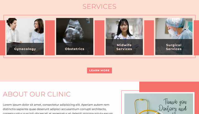 mobile responsive health services website theme