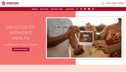 Women's Health Clinic Website Template
